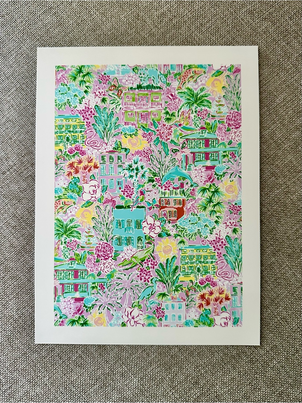 Colorful CHARLESTON Pattern Art Print - Picture 3 of 3